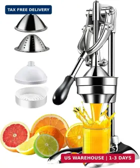 Chssih 702427281528 Manual Juicer Hand Press - Heavy Duty Stainless Steel Citrus Squeezer Co