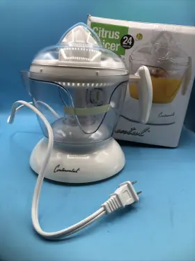 Ce22661 Continental Electric 24 Oz Citrus Juicer - White Open Box Used