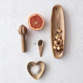 Creative Co-op 191009540687 Carved Wood Juicer Natural Kitchen Utility #2