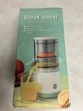 Mdc1 Crtrus Citrus Juicer Electric Rechargeable Hands-free Masticating Orange Lemon Squeezer