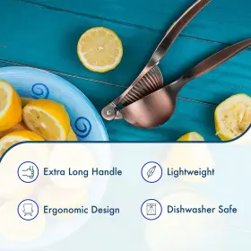 Cucisina 850135007128 Premium Copper Lemon Squeezer Citrus Juicer - Stainless Steel Lime Press Le #3