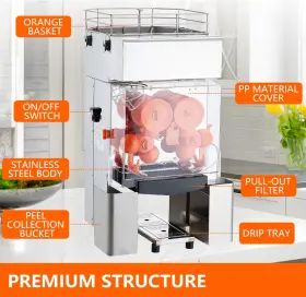 Cuisinaid 198290815173 Commercial Juicer Machine 110v Automatic Orange Feeding 20-30/m Inch Easy Clean #3
