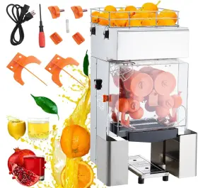 Cuisinaid 198290815173 Commercial Juicer Machine 110v Automatic Orange Feeding 20-30/m Inch Easy Clean