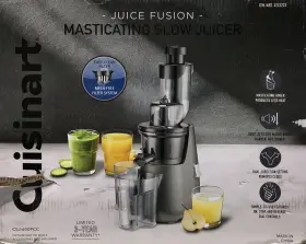Csj-600-pcc Cuisinart Juice Fusion Easy Clean Masticating Slow Juicer Csj-600pcc