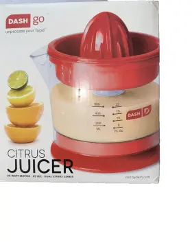 Dash 851843006427 Citrus Juicer Dual Cones 20 Fl. Oz. Capacity 25 Watts