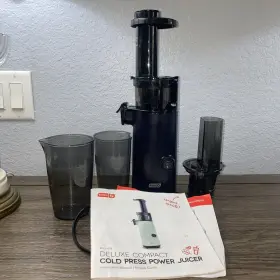 Dcsj255gbbk06 Dash Deluxe Compact Masticating Slow Juicer Easy To Clean Cold Press Blk