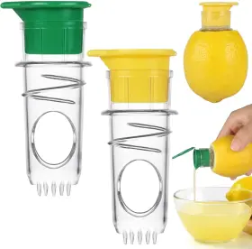 Deftomo 313056280273 2 Pack Lemon Squeezer Manual Screw Top Juicer With Pour Spout Portable L