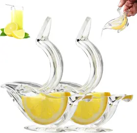 Donba-20221026ningmeng Donba Manual Lemon Juicer Acrylic Slice Squeezer Portable Transparent F