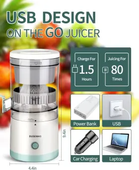 B0b5wzzdrn Dusenho Electric Juicer Rechargeable - Citrus Machines With Usb And Clean #2