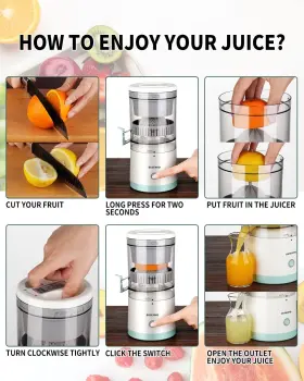 B0b5wzzdrn Dusenho Electric Juicer Rechargeable - Citrus Machines With Usb And Clean #3