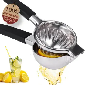 Dxlac 774980057094 Extra Large Lemon Squeezer Stainless Steel - Easy Squeeze Heavy Duty Manual L