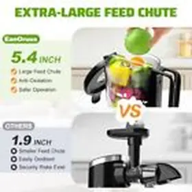 400w Eanoruus 313091530531 Cold Press Juicer Slow Machines With 5.4 Inch Wide Feed Chute #3
