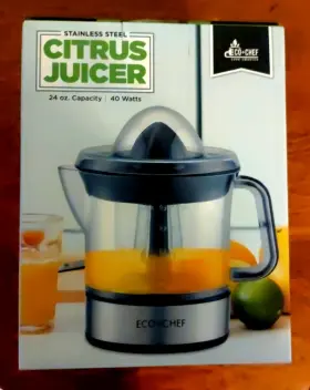 Echo Chef 041979209063 Electric Citrus Juicer Stainless Steel Cap. 24 Oz 40 Watts Nib