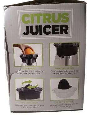 Eco Chef 041979207847 Electric Citrus Juicer Orange/lemon/lime 2-way Twist Anti-drip Easy Use #3