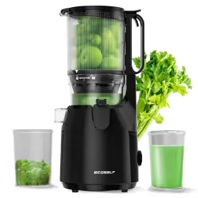 Ecoself 177030747073 Cold Press Juicer 5.3 Inch Feed Chute 1.7l Capacity High Juice Yield Machine