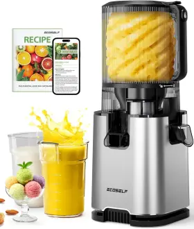 Ecoself 445056474499 Juicer With 3 Filters For Juice/sorbet/nut Milk 6.0 Inch Wide Mouth