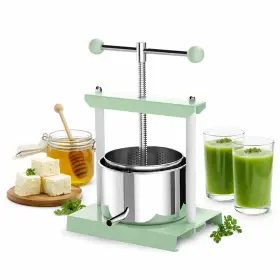 Ejwox 634715997562 Cheese Tincture Herb Fruit Wine Manual Press - 1.6 Gallon Stainless Steel Barrel