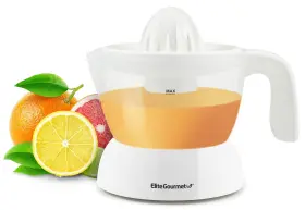 Ets-411 Elite Gourmet 717056125105 Bpa-free Citrus Juicer Extractor Compact Large Volume Pulp Control O