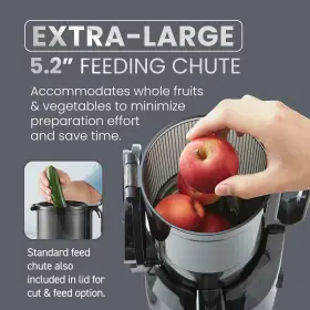 Ejx320 Elite Gourmet 717056131595 Big Mouth Whole Fruit 5.2 Inch Self-feeding Chute Cold Pres #3