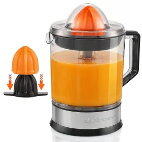 Ets740 Elite Gourmet 717056138983 Bpa-free Citrus Juicer With 2 Cones Compact Large Volume Pulp Contr