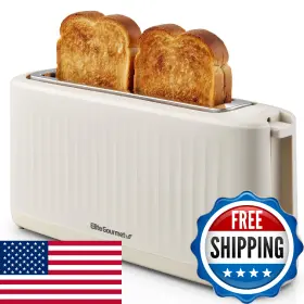 Elite Gourmet B0g2fgjkkk Ect2517c Slimtoast 2-slice Long Slot Toaster Cool-touch Body 6