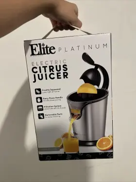 Ets-0228 Elite Platinum 717056127970 Electric Citrus Juicer - New In Box. Model
