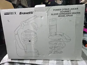 Ep550 Euro-pro Merksohn Bravitti Power Citrus Juicer And Gourmet Slicer On Box