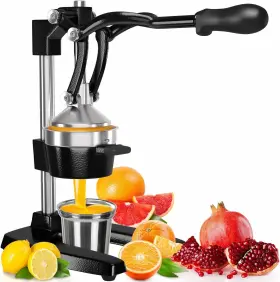 Eurolux 313112078035 Cast Iron Citrus Juicer Extra-large Commercial Grade Manual Hand Press