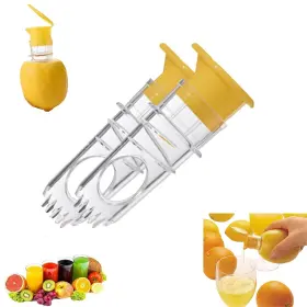 Lm-zzj-2huangse Fangool Lemon Squeezer 2025 New Screw Top Manual Citrus Juicer Portable