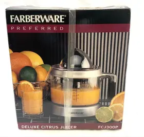 Fcj300p Farberware Deluxe Citrus Juicer 24 Oz Small And Large Cones Cord Store
