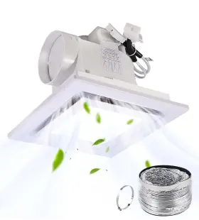 12345 Feiton Extractor De Ba O Cuadrado Con Luz Led Temperatura Color Ajustable