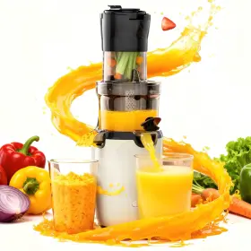 Fenbeli Hgcfsb0557 Juicer Machine Cold Press With Wide Mouth 3.2 Inch Feed Chute