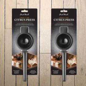 6082613 Final Touch 2 Pack Black Die Cast Aluminum 3 Oz Citrus Juicers Sku