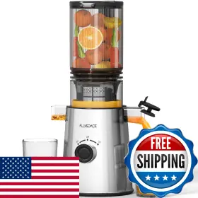 B0f6y854jl Floisdace Cold Press Juicer Masticating Large Feed Chute Stainless Steel Slow Juice