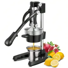 130008 Fohere Cast Iron Orange Juicer Commercial Citrus Squeezer Hand Press Fruit Juice