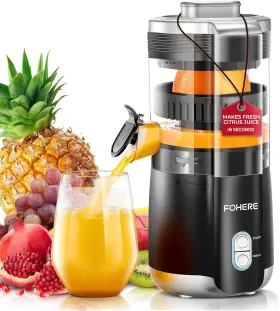 Fohere 726084909823 Citrus Juicer Electric Hand-free Orange Machine With 2 Interchang