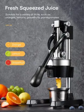 Fohere 762765693728 Orange Juicer Squeezer Cast Iron Lemon Commercial Citrus Ha #2