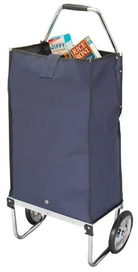 Nc-2575 Fox Valley Traders Miles Kimball Walter Drake Deluxe Folding Rolling Carryall Cart 16.5 Inch W X 10.5