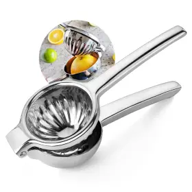 Fresh Menu Kitchen 672975194222 Premium Lemon Squeezer Heavy Duty Stainless Steel Citrus Juicer Manual Lime