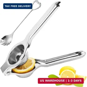 Frinovalt 22445290 Manual Lemon Squeezer Stainless Steel Engineered Hand Juicer Safe Quick An