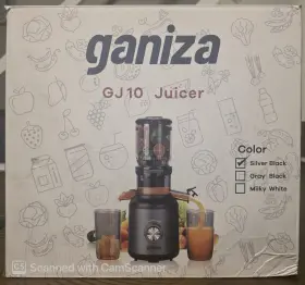 Gj10 Ganiza Juicer Machine Cold Press Easy To Clean Bpa Free Silver