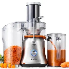1300w Gdor Gs383 Powerful Juicer With Larger 3.4 Inch Feed Chute Titanium Enhanced Cutting