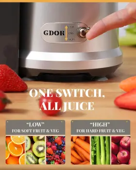 Je210609 Gdor 1200w Juicer With Larger 3.2 Inch Feed Chute Titanium Enhanced Cutting System #3