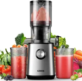 Sj060 Gdor Cold Press Juicer Machine - Large 4.25 Inch Feed Chute Slow Masticating