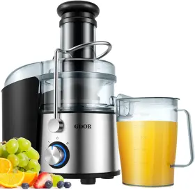 Us-306t Gdor Powerful 1200w Juicer With Titanium Enhanced Cut Disc Larger 3 Inch Feed Chute