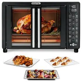 B08tsv54mg Gourmia Digital French Door Air Fryer Toaster Oven 17-in-1 1700w