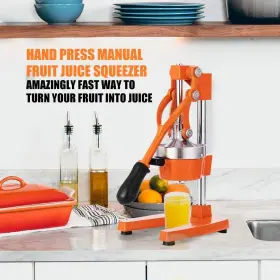 Gowintech 745924784246 Commercial Heavy Duty Cast Iron Hand Press Manual Orange Citrus Lemon Lime Gr #2