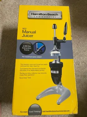 Fact0ry Hamilton Beach 040094040209 932 Commercial Manual Juicer Brand New In Box Sealed