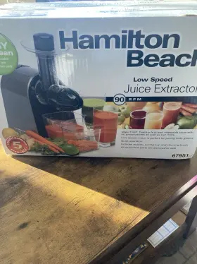 67951 Hamilton Beach Masticating Juicer Machine Slow Quiet 90 Rpm Lightly Used
