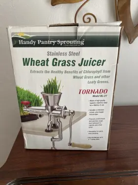 Bl-27 Handy Pantry Sprouting Wheat Grass Juicer Tornado Stainless Steel